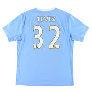 2009-10 Manchester City Umbro Home Shirt Tevez #32 L