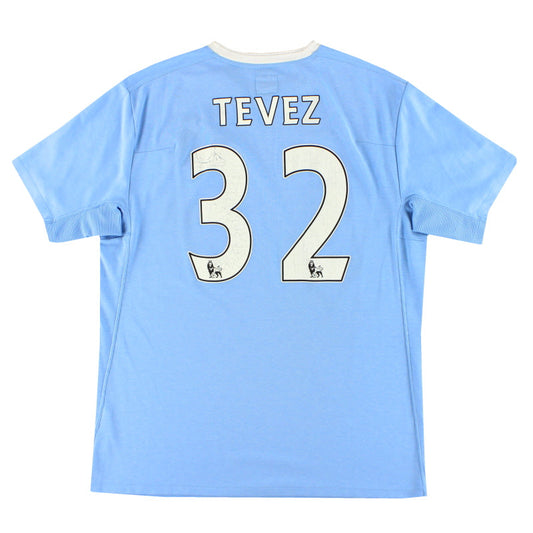 2009-10 Manchester City Umbro Home Shirt Tevez #32 L