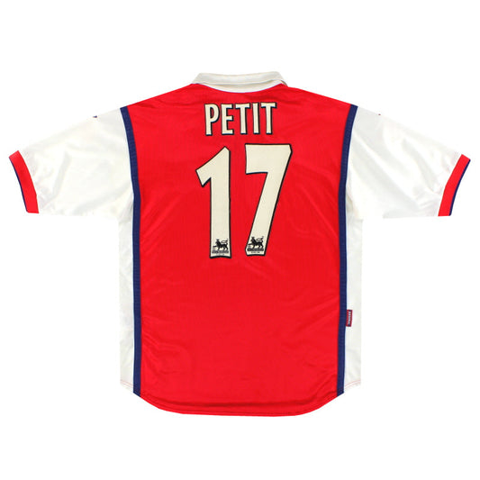 1998-99 Arsenal Nike Home Shirt Petit #17 XL