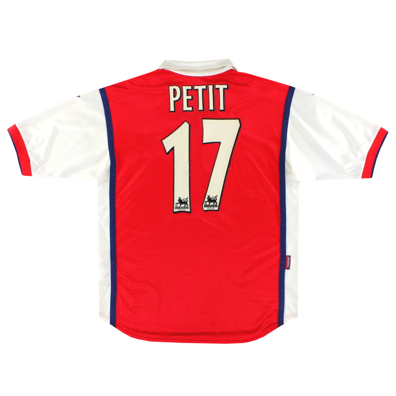 1998-99 Arsenal Nike Home Shirt Petit #17 XL