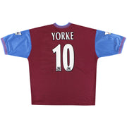 1997-98 Aston Villa Reebok Home Shirt Yorke #10 XL