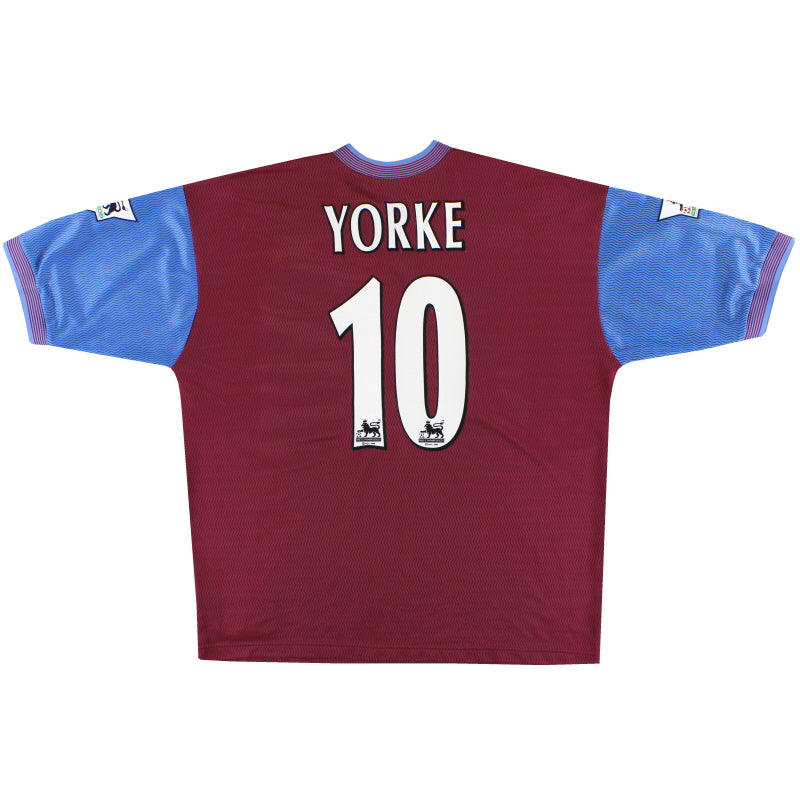 1997-98 Aston Villa Reebok Home Shirt Yorke #10 XL