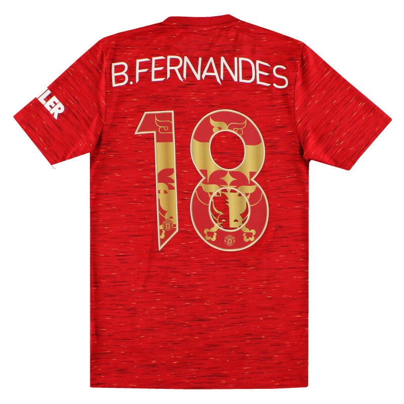 2020-21 Manchester United adidas 'Chinese New Year' Home Shirt B.Fernandes #18 XS