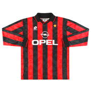 1994-95 AC Milan Lotto Player Issue Home Shirt L/S