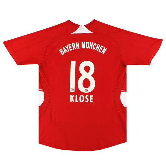2007-08 Bayern Munich adidas Home Shirt Klose #18 M