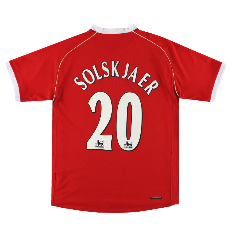 2006-07 Manchester United Nike Home Shirt Solskjaer #20 M