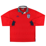 1999-01 England Umbro Player Issue Away Shirt L/S L