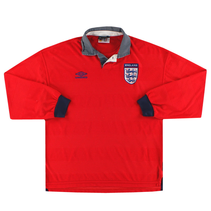 1999-01 England Umbro Player Issue Away Shirt L/S L