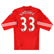 2010-12 Liverpool Techfit Player Issue Home Shirt Shelvey #33 *Mint* L/S