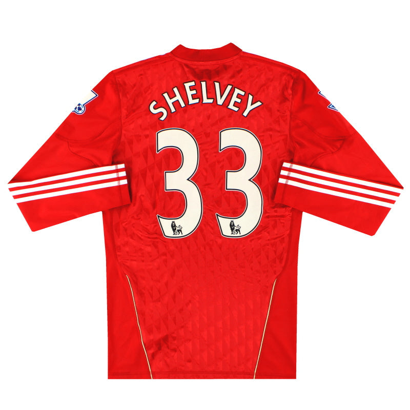 2010-12 Liverpool Techfit Player Issue Home Shirt Shelvey #33 *Mint* L/S