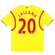 2014-15 Liverpool Warrior Away Shirt Lallana #20 *Mint* L
