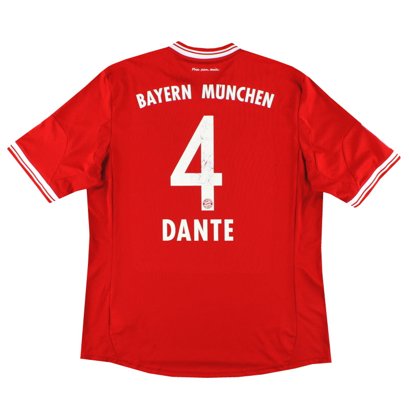 2013-14 Bayern Munich adidas Home Shirt Dante #4 XL - Classic Football Kit