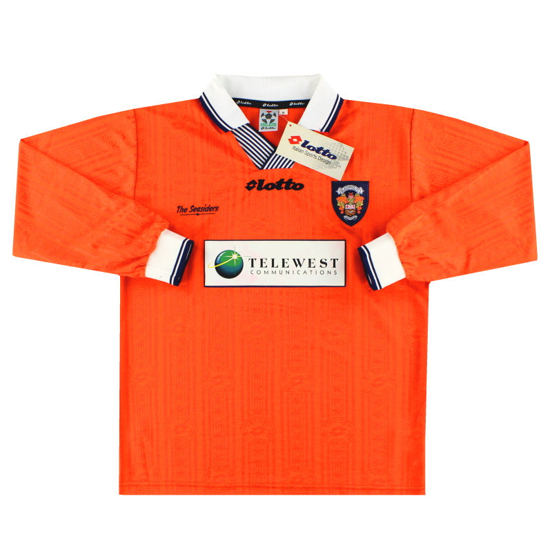 1997-99 Blackpool Lotto Player Issue Home Shirt L/S *BNIB* M