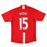 2007-08 Manchester United Nike Home Shirt Vidic #15 S
