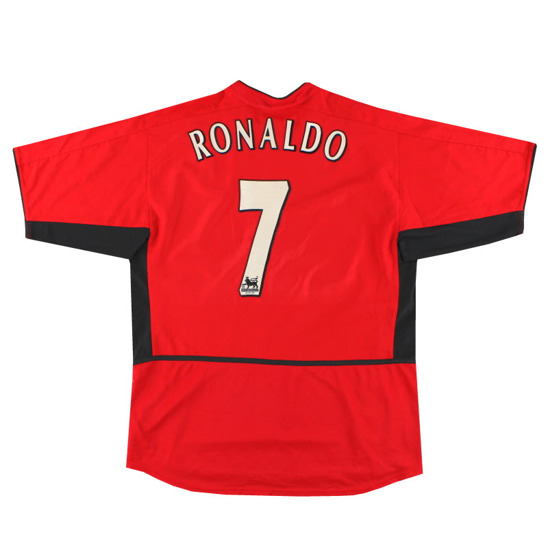 2002-04 Manchester United Nike Home Shirt Ronaldo #7 *Mint* L