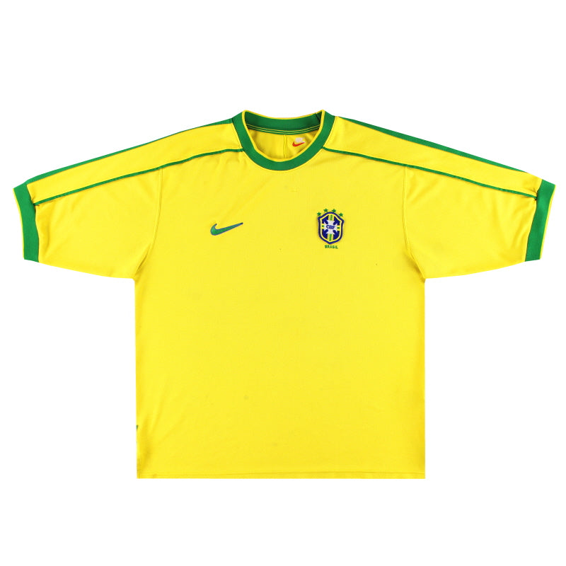 1998-00 Brazil Nike Home Shirt L