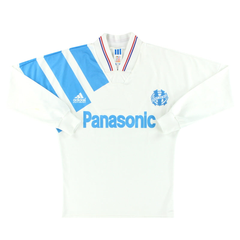 1991-92 Olympique Marseille adidas Home Shirt L/S - Classic Football Kit
