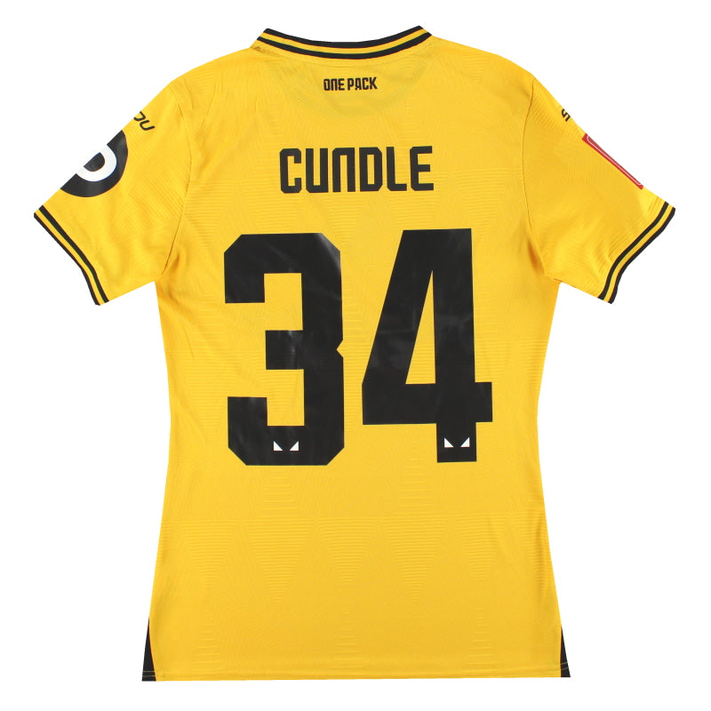 2024-25 Wolves Sudu Player Issue Home Shirt Cundle #34 M