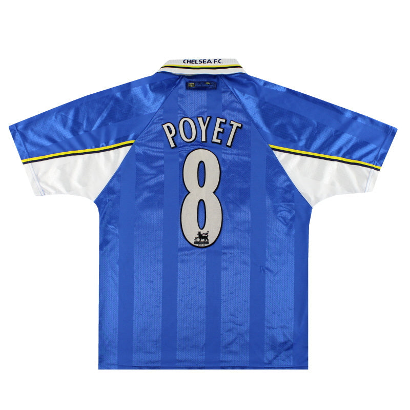 1997-99 Chelsea Umbro Home Shirt Poyet #8 M