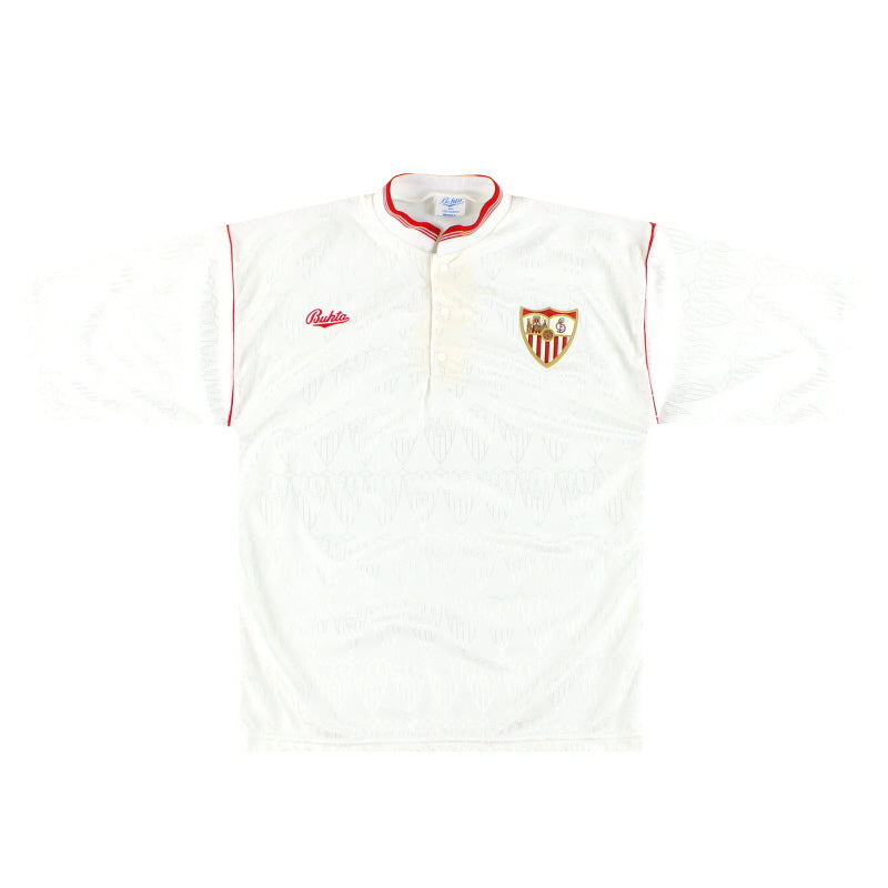 1990-92 Sevilla Bukta Home Shirt *Mint* M