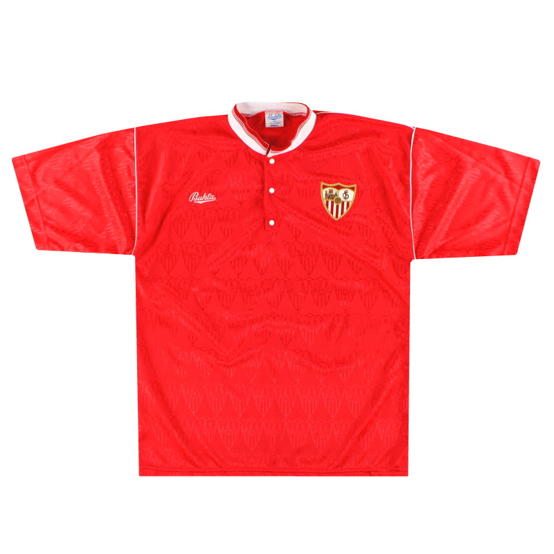 1990-92 Sevilla Bukta Away Shirt L