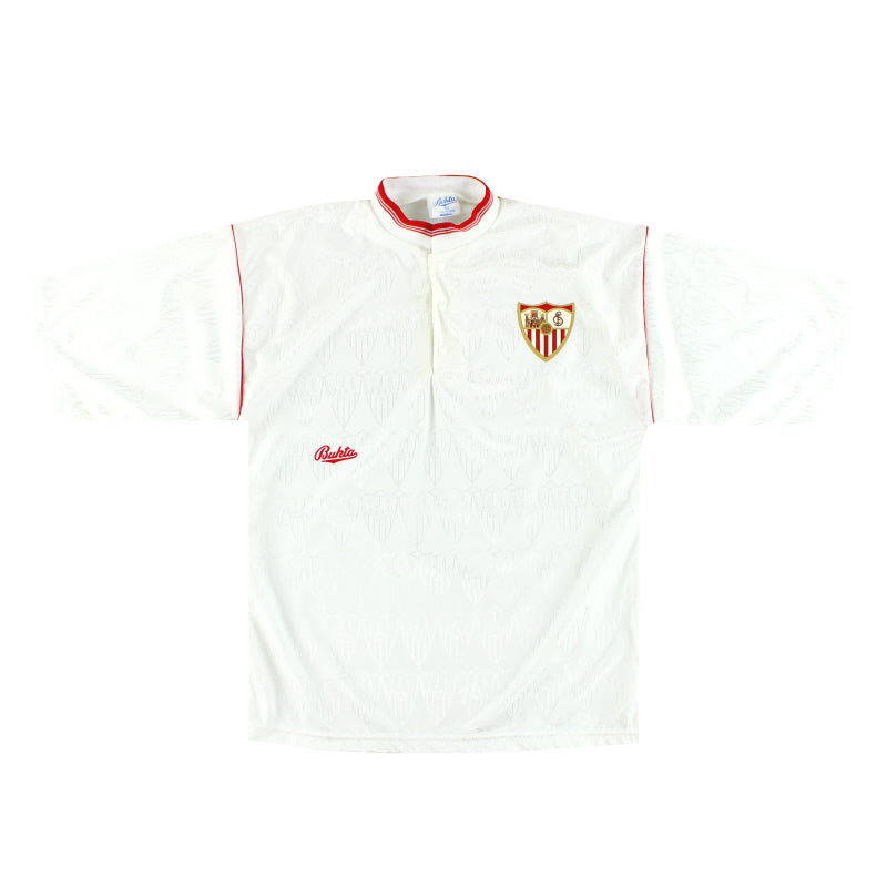 1990-92 Sevilla Bukta Home Shirt M
