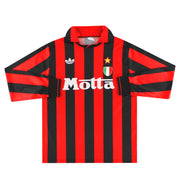 1992-93 AC Milan adidas Home Shirt L/S