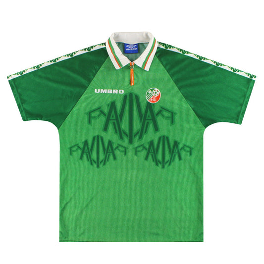 1996-98 Ireland Umbro Player Issue Home Shirt #12 L
