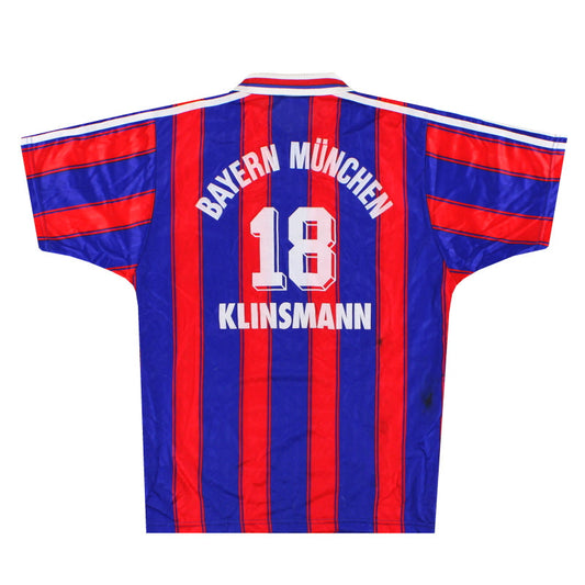 1995-97 Bayern Munich adidas Home Shirt Klinsmann #18 S