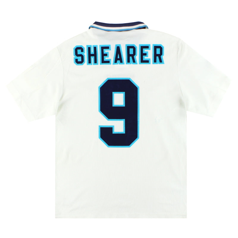 1995-97 England Umbro Home Shirt Shearer #9 XL