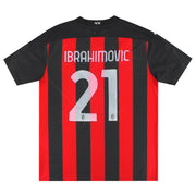 2020-21 AC Milan Puma Authentic Home Shirt Ibrahimovic #21 XXL