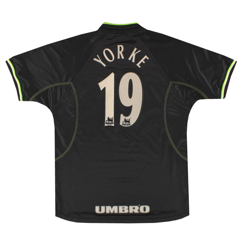 1998-99 Manchester United Umbro Third Shirt Yorke #19 L