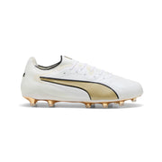 Puma King 20 Ultimate FG/AG Football Boots - Puma White/Metallic Gold/Puma Black