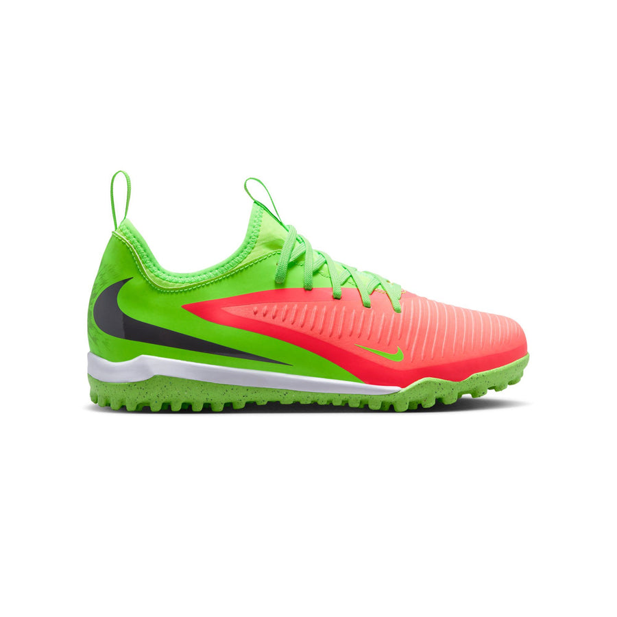 Nike Phantom 6 Low Academy TF 'Erling Haaland' Jnr Football Boots - Hot Punch/Black-Green Strike