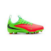 Nike Phantom 6 Low Academy MG 'Erling Haaland' Jnr Football Boots - Hot Punch/Black-Green Strike