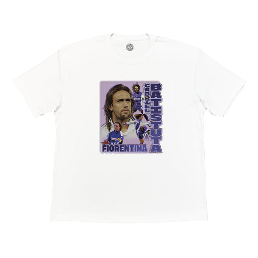 Fiorentina Batistuta Bootleg Tee, Large / Fiorentina / White