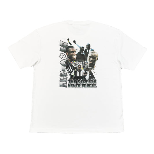 NEWCASTLE UNITED BA & CISSE BOOTLEG TEE, Cult Kits, XXL / Newcastle / White