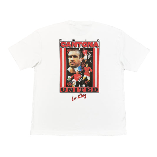 CANTONA 'LE KING' BOOTLEG TEE, Cult Kits, XL / Manchester United / White