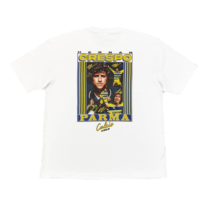 PARMA HERNAN CRESPO BOOTLEG TEE, Cult Kits, Small / Parma / White