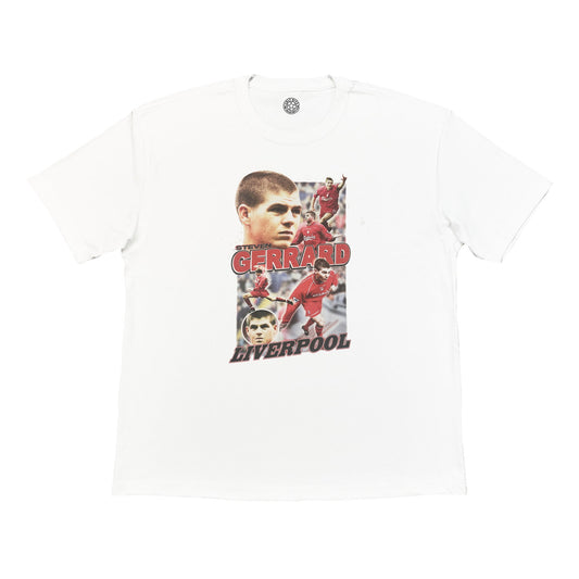 LIVERPOOL STEVEN GERRARD BOOTLEG TEE | Cult Kits, XL / Liverpool / White