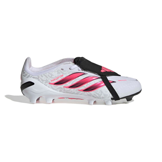 adidas Predator 26 Elite Fold-Over Tongue FG/AG Jnr Football Boots - Ftwr White/Solar Turbo/Core Black