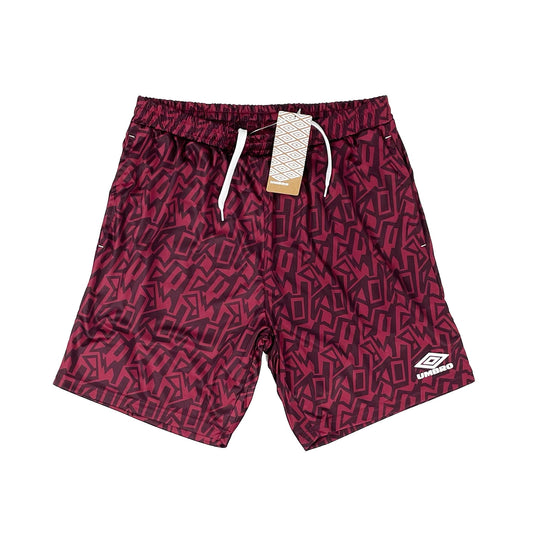 UMBRO *BNWT* CLARET GRAFFITI SHORTS (MULTIPLE SIZES) WITH POCKETS | Cult Kits, XL / Umbro / 2022