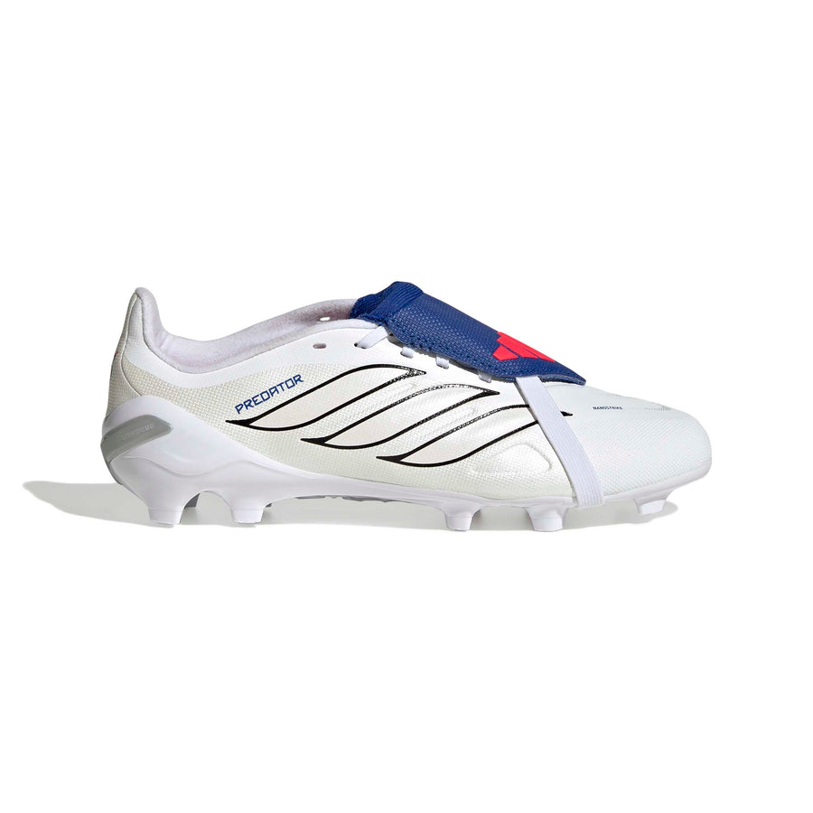 adidas Predator 26 League Fold-Over Tongue FG/AG Jnr Football Boots - Ftwr White/Zero Met./Royal Blue