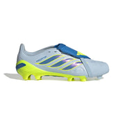 adidas Predator 26 League Fold-Over Tongue FG/AG Jnr Football Boots - Crystal Sky/Ray Blue/Team Solar Yellow
