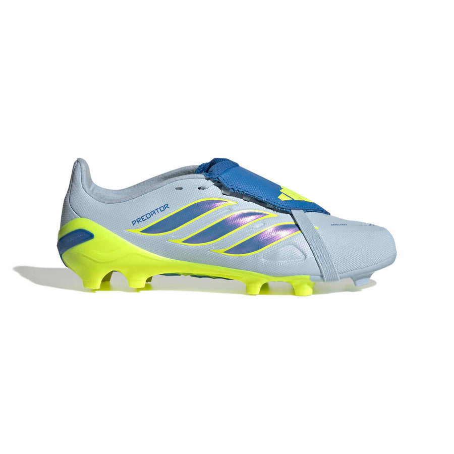 adidas Predator 26 League Fold-Over Tongue FG/AG Jnr Football Boots - Crystal Sky/Ray Blue/Team Solar Yellow
