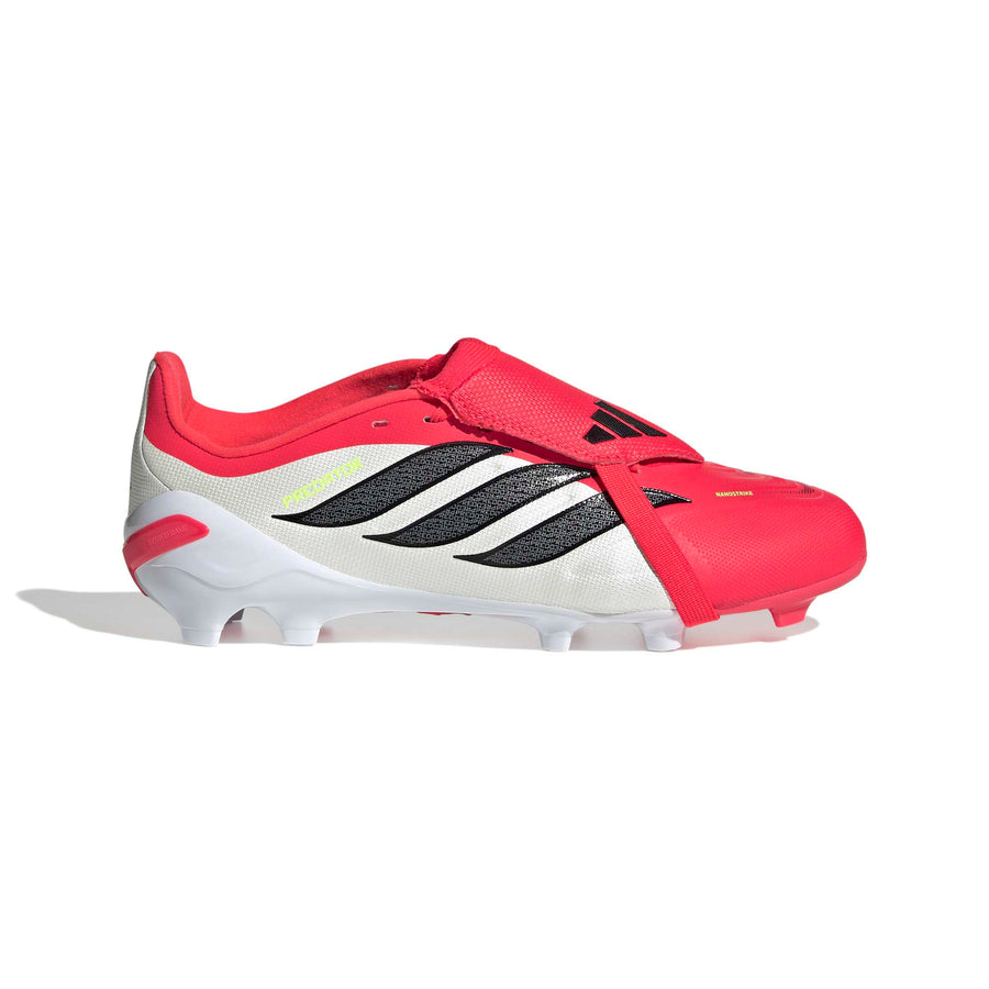 adidas Predator 26 League Fold-Over Tongue FG/AG Jnr Football Boots - Lucid Red/Core Black/Ftwr White