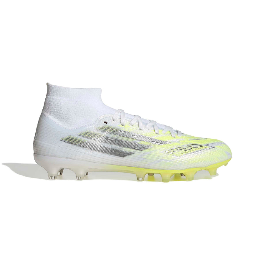 adidas F50 Sparkfusion Pro FG/AG Women's Football Boots - Ftwr White/Iron Met./Hi-Res Yellow