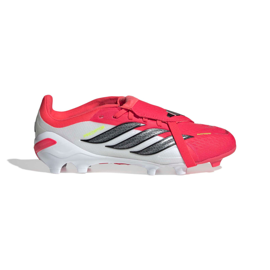 adidas Predator 26 Elite Fold-Over Tongue FG/AG Jnr Football Boots - Lucid Red/Core Black/Ftwr White
