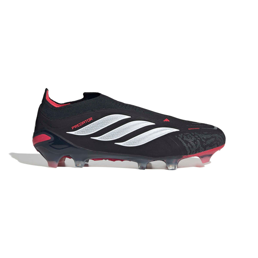 adidas Predator 26 Elite Laceless FG/AG Football Boots - Core Black/Ftwr White/Lucid Red