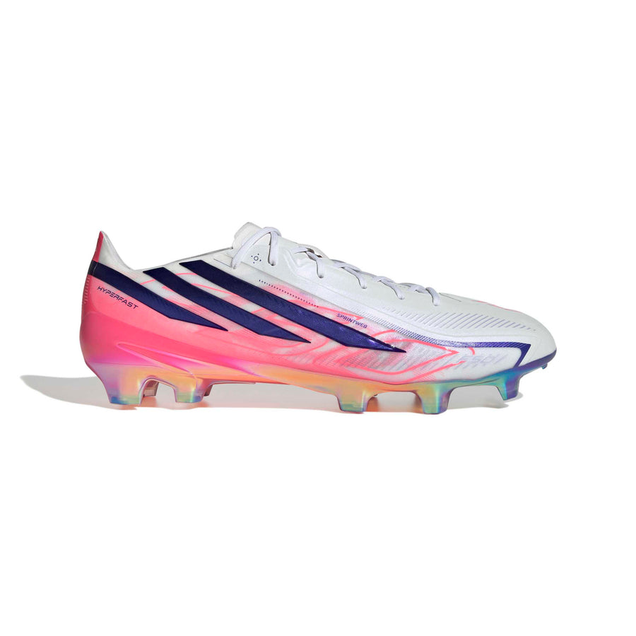 adidas F50 Hyperfast Elite FG/AG Football Boots - Ftwr White/Solar Purple/Solar Turbo